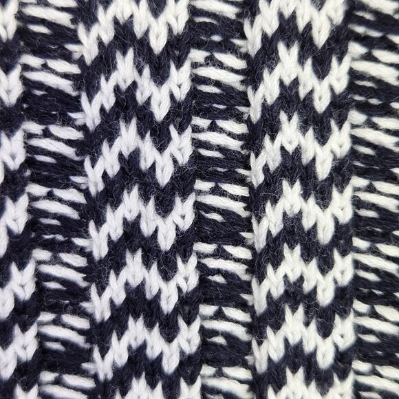 Brooks Brothers Womens M Cable Knit Sweater Quiet Luxury Flared Hem Winter Black - Picture 10 of 16